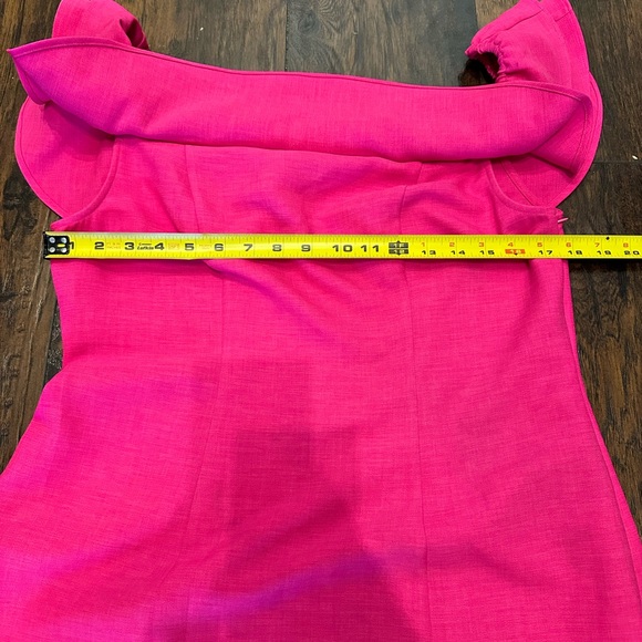 Topshop Hot Pink Off The Shoulder Mini Dress US 12 - Picture 7 of 11